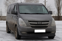 Hyundai H300, H1, Starex 2008–2020 Sprednji zaščitni lok ST008 Black (nerjavno jeklo) fotografija 2