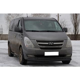 Sprednji zaščitni lok ST008 Black (nerjavno jeklo) Hyundai H300, H1, Starex 2008–2020 fotografija 2