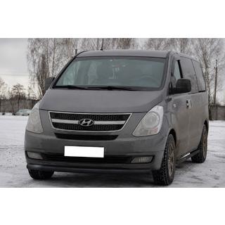 Sprednji zaščitni lok ST008 Black (nerjavno jeklo) Hyundai H300, H1, Starex 2008–2020 fotografija 3