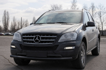 Mercedes ML W164 2005–2011 Sprednji zaščitni lok ST008 Black (nerjavno jeklo) fotografija 3