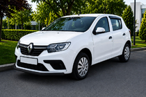 Renault Sandero 2013–2022 Sprednji zaščitni lok ST008 Black (nerjavno jeklo) fotografija 1