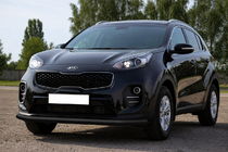 Kia Sportage 2015–2021 Sprednji zaščitni lok ST008 Black (nerjavno jeklo) fotografija 1