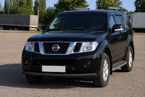 Nissan Pathfinder R51 2005–2014 Sprednja zaščita ST008-1 Black (nerjavno jeklo) fotografija 1