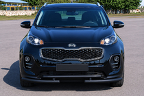 Kia Sportage 2015–2021 Sprednja zaščita ST009 Black (nerjavno jeklo) fotografija 1
