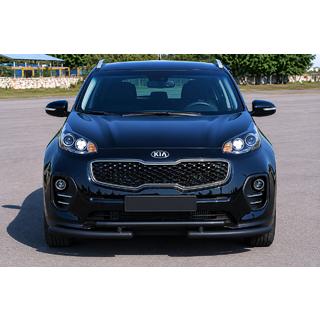 Sprednja zaščita ST009 Black (nerjavno jeklo) Kia Sportage 2015–2021 fotografija 1