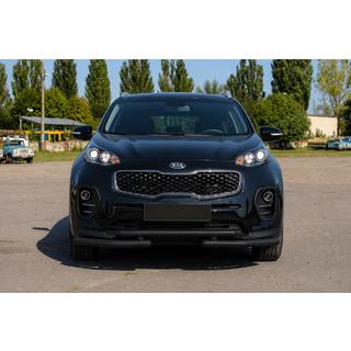 Sprednja zaščita ST009 Black (nerjavno jeklo) Kia Sportage 2015–2021 fotografija 3