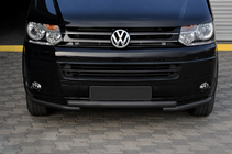 Volkswagen T5 2010–2015 Sprednja zaščitna letev ST009 Greyder Black (nerjavno jeklo) fotografija 1