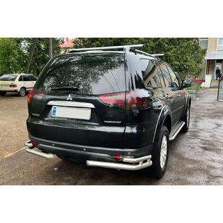 Zadnji zaščitni loki AK003-Double (2 kosa, nerjavno jeklo) Mitsubishi Pajero Sport 2008–2015