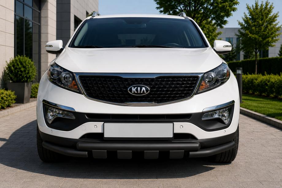 Kia Sorento II XM 2009–2014 Sprednji zaščitni lok ST009-15 Black (2013-2015, nerjavno jeklo) Image