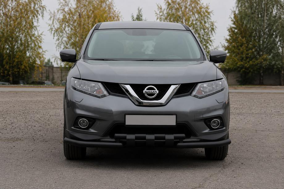 Nissan X-trail T32/Rogue 2014–2021 Sprednja zaščita ST009-15 Black (nerjavno jeklo) Fotografija 1