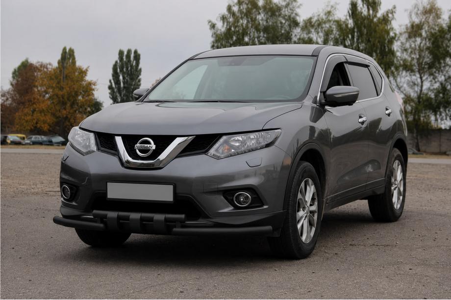 Nissan X-trail T32/Rogue 2014–2021 Sprednja zaščita ST009-15 Black (nerjavno jeklo) Fotografija 2