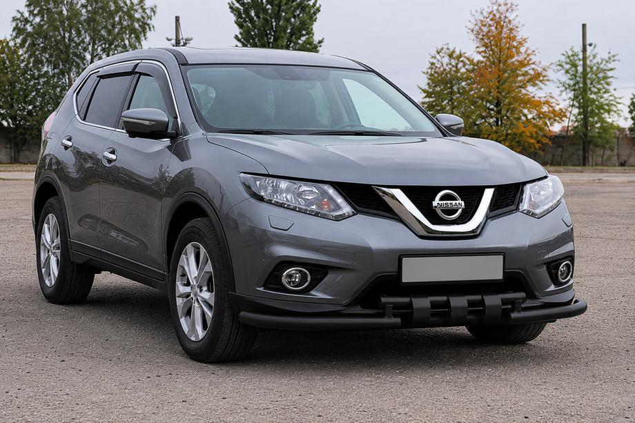 Nissan X-trail T32/Rogue 2014–2021 Sprednja zaščita ST009-15 Black (nerjavno jeklo) Fotografija 3