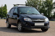 Lada Granta 2011– Sprednji zaščitni lok ST009-2 Black (nerjaveče jeklo) fotografija 1