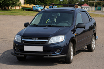 Lada Granta 2011– Sprednji zaščitni lok ST009-2 Black (nerjaveče jeklo) fotografija 2