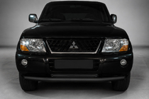 Mitsubishi Pajero Wagon III 1999–2006 Sprednji zaščitni lok ST014 Black (nerjaveče jeklo) fotografija 1