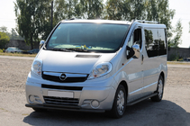 Opel Vivaro 2001–2015 Sprednji zaščitni lok ST014 Black (nerjaveče jeklo) fotografija 1
