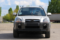 Hyundai Tucson JM 2004– Sprednji zaščitni lok ST014 Black (nerjaveče jeklo) fotografija 1