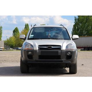 Sprednji zaščitni lok ST014 Black (nerjaveče jeklo) Hyundai Tucson JM 2004– fotografija 1