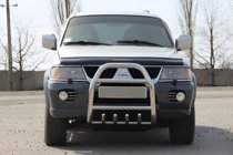 Mitsubishi Pajero Sport 1996–2007 Kenguru zaščitni lok QT007 (nerjaveče jeklo) fotografija 1