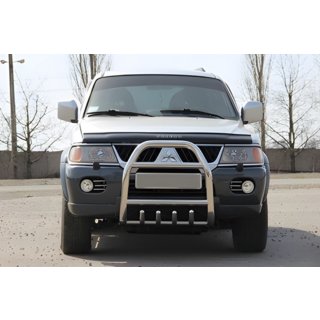 Kenguru zaščitni lok QT007 (nerjaveče jeklo) Mitsubishi Pajero Sport 1996–2007 fotografija 1