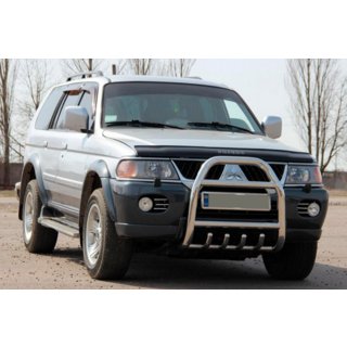 Kenguru zaščitni lok QT007 (nerjaveče jeklo) Mitsubishi Pajero Sport 1996–2007 fotografija 2