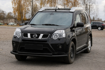 Nissan X-trail T31 2007–2014 Sprednji zaščitni lok ST014 Black (nerjavno jeklo) fotografija 1