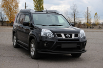 Nissan X-trail T31 2007–2014 Sprednji zaščitni lok ST014 Black (nerjavno jeklo) fotografija 2