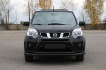Nissan X-trail T31 2007–2014 Sprednji zaščitni lok ST014 Black (nerjavno jeklo) fotografija 3
