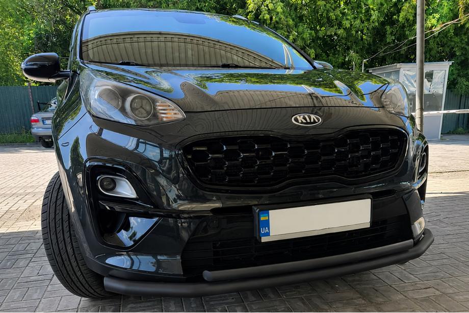 Kia Sportage 2015–2021 Sprednji zaščitni lok ST014 Black (nerjavno jeklo) Image