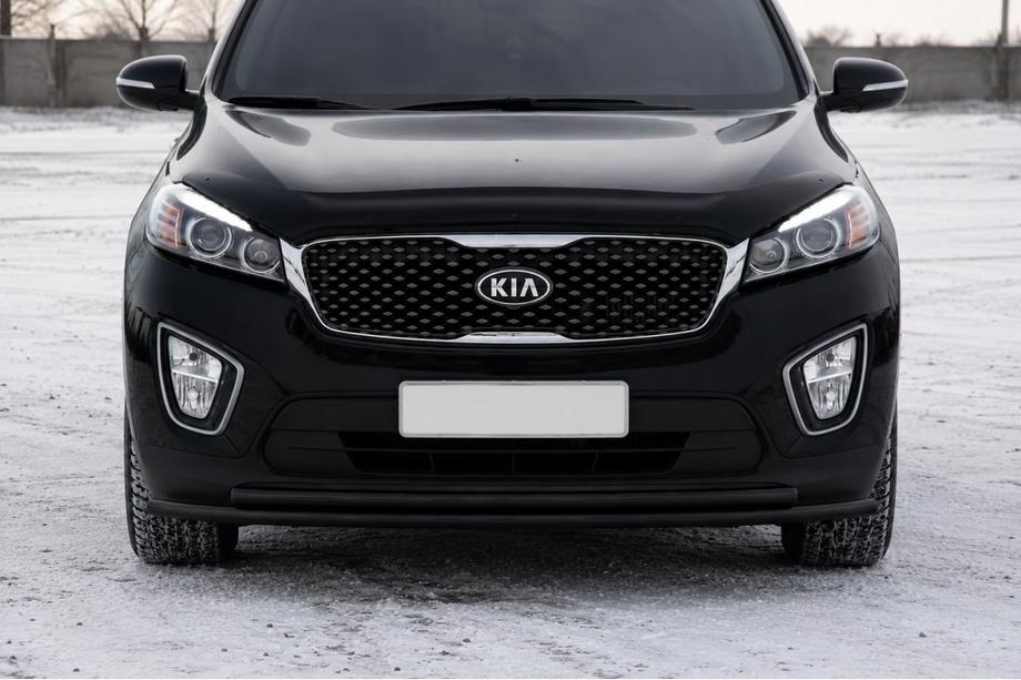 Kia Sorento III UM 2014–2020 Sprednji zaščitni lok ST014 60/42mm Black (nerjaveče jeklo) Fotografija 4