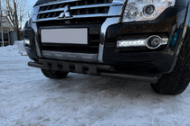 Mitsubishi Pajero Wagon IV 2006–2021 Sprednji zaščitni lok ST015 Black (nerjavno jeklo) fotografija 2