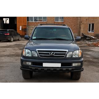 Sprednji zaščitni lok ST015 Black (nerjavno jeklo) Lexus LX470 1998–2007 fotografija 1