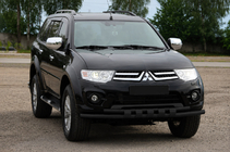 Mitsubishi L200 2006–2015 Sprednji zaščitni lok ST015 Black (nerjavno jeklo) fotografija 1