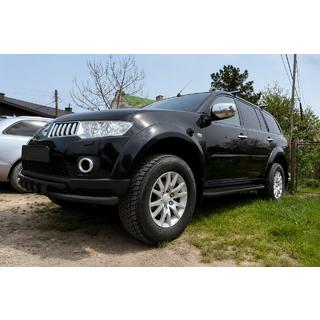 Sprednji zaščitni lok ST015 Black (nerjavno jeklo) Mitsubishi Pajero Sport 2008–2015 fotografija 1