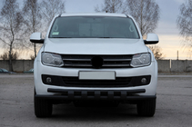 Volkswagen Amarok 2010–2022 Sprednji zaščitni lok ST015 Black (nerjavno jeklo) fotografija 1