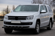 Volkswagen Amarok 2010–2022 Sprednji zaščitni lok ST015 Black (nerjavno jeklo) fotografija 2