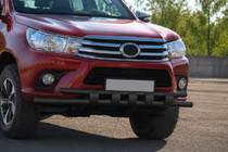 Toyota Hilux 2015– Sprednji zaščitni lok ST015 Black (nerjavno jeklo) fotografija 3