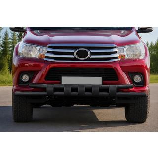 Sprednji zaščitni lok ST015 Black (nerjavno jeklo) Toyota Hilux 2015– fotografija 1