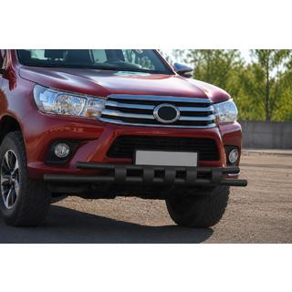 Sprednji zaščitni lok ST015 Black (nerjavno jeklo) Toyota Hilux 2015– fotografija 3