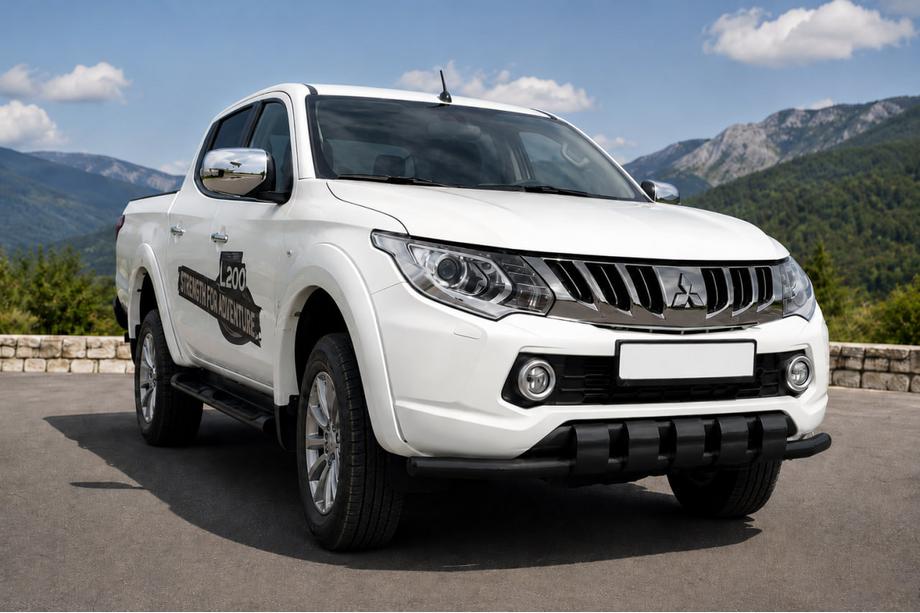 Mitsubishi L200 2015–2024 Sprednji zaščitni lok ST015 Black (nerjavno jeklo) Image