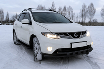Nissan Murano 2008–2014 Sprednji zaščitni lok ST015 Black (nerjavno jeklo) fotografija 1
