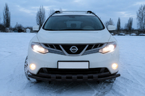 Nissan Murano 2008–2014 Sprednji zaščitni lok ST015 Black (nerjavno jeklo) fotografija 2