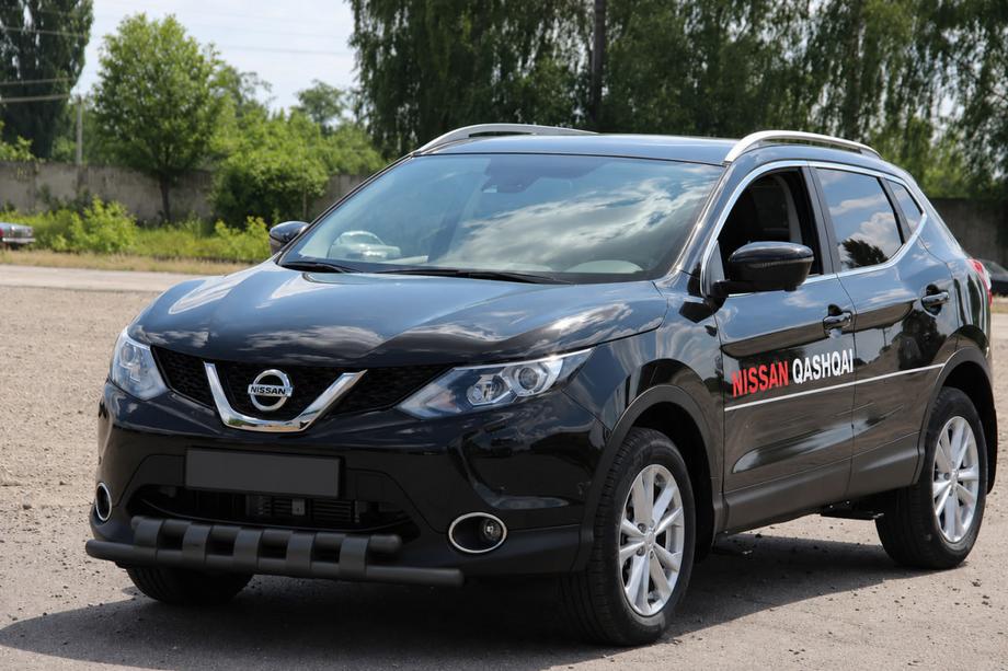 Nissan Qashqai 2007–2010 Sprednji zaščitni lok ST015 Black (nerjavno jeklo) Fotografija 1