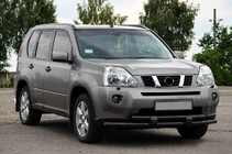 Nissan X-trail T31 2007–2014 Prednja zaščita ST015/2 Black (nerjaveče jeklo) fotografija 1
