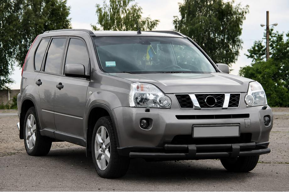 Nissan X-trail T31 2007–2014 Prednja zaščita ST015/2 Black (nerjaveče jeklo) Image