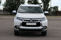 Mitsubishi Pajero Sport 2015– Sprednja zaščita ST016 Black (nerjavno jeklo) fotografija 3