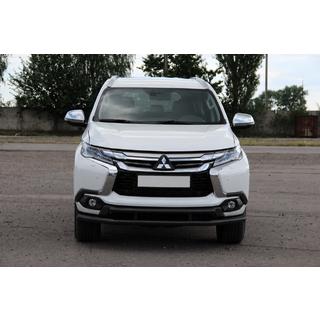 Sprednja zaščita ST016 Black (nerjavno jeklo) Mitsubishi Pajero Sport 2015– fotografija 3