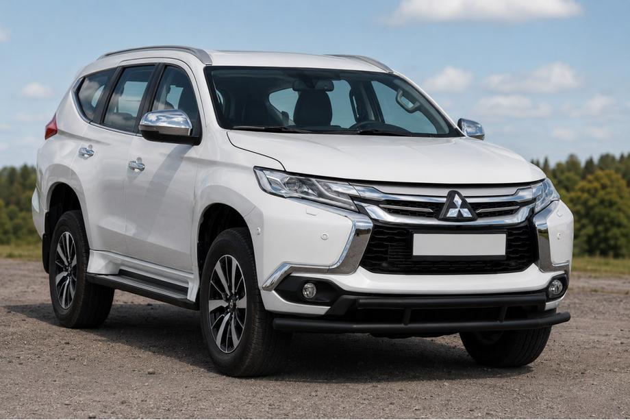 Mitsubishi Pajero Sport 2015– Sprednja zaščita ST016 Black (nerjavno jeklo) Image
