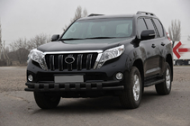 Toyota Land Cruiser Prado 150 2009–2023 Sprednji zaščitni lok ST016-2 Black (nerjavno jeklo) fotografija 2