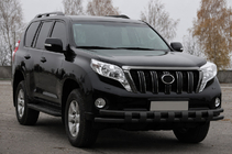 Toyota Land Cruiser Prado 150 2009–2023 Sprednji zaščitni lok ST016-2 Black (nerjavno jeklo) fotografija 3